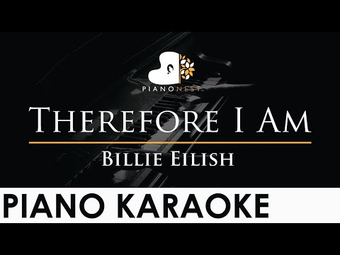 Billie Eilish - Therefore I Am - Piano Karaoke Instrumental Cover with Lyrics