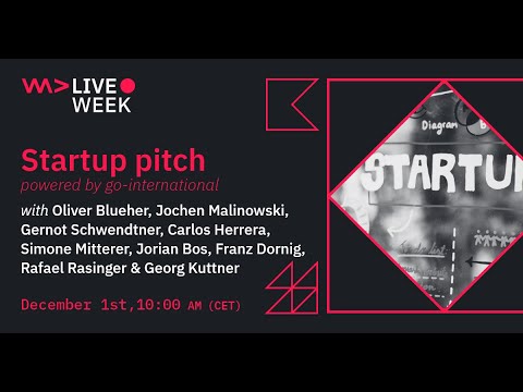 Startup Pitch powered by go-international I WeAreDevelopers Live Week (30.11. - 04.12.2020)