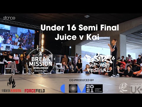 Break Mission x B-Side Festival 2021 // Under 16 Semi final - Juice v Kai // stance