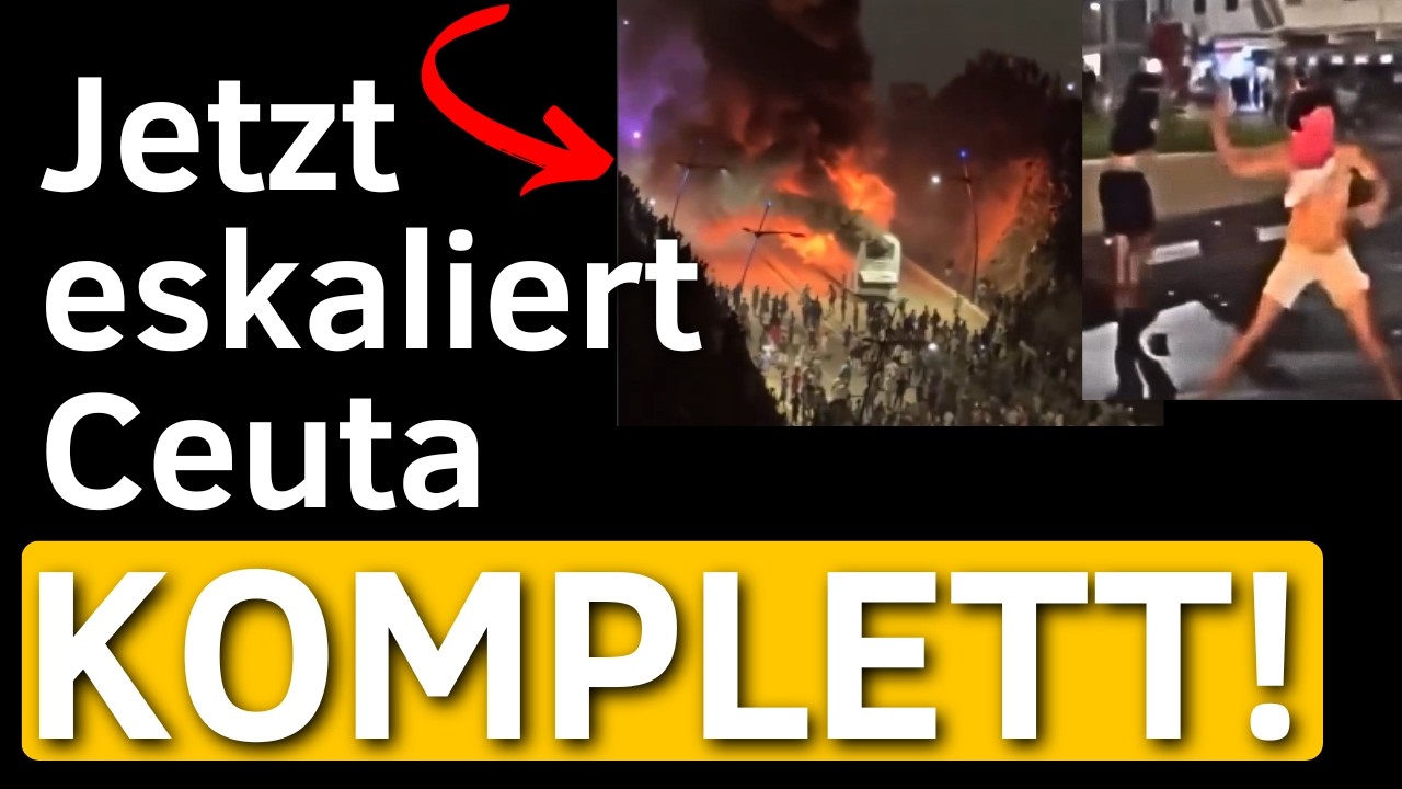 Straßenschlachten, Raubüberfälle, Plünderungen - Ceuta steht in FLAMMEN!