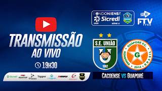S.E CACOALENSE x GUAPORÉ FC | RONDONIENSE SICREDI 2026 - 9ª RODADA | FTV FFER