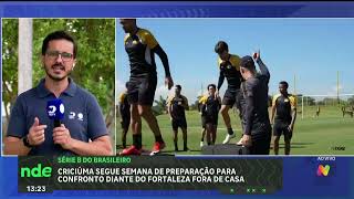 Criciúma se prepara para enfrentar o Fortaleza pela Série B