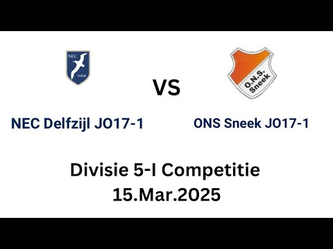 NEC Delfzijl JO17-1 vs ONS Sneek JO17-1 (Divisie 5-I Competitie 15.Mar.2025)