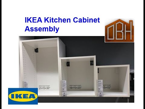 IKEA kitchen cabinet assembly setup