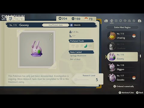 POKEMON LEGENDS ARCEUS: HOW TO CATCH NO 115 GOOMY