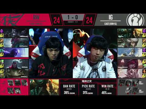 RW VS IG Game 2 Highlights   2018 LPL Playoffs 3rd Place I  RW VS IG 게임 2 주요 장면 2018 LPL 플레이 오프 3 위