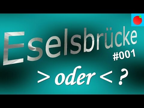 Eselsbrücke - kleiner oder größer? #001