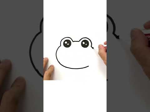 How to draw so cute frog for kids easily #frogdrawing #short #shortsfeed #shorts