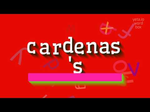 How to say "cardenas's"! (High Quality Voices)