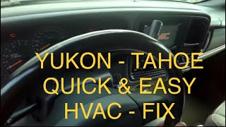 ✨ Yukon - Tahoe HVAC RESET - SOLVES Most All HVAC problems ✨
