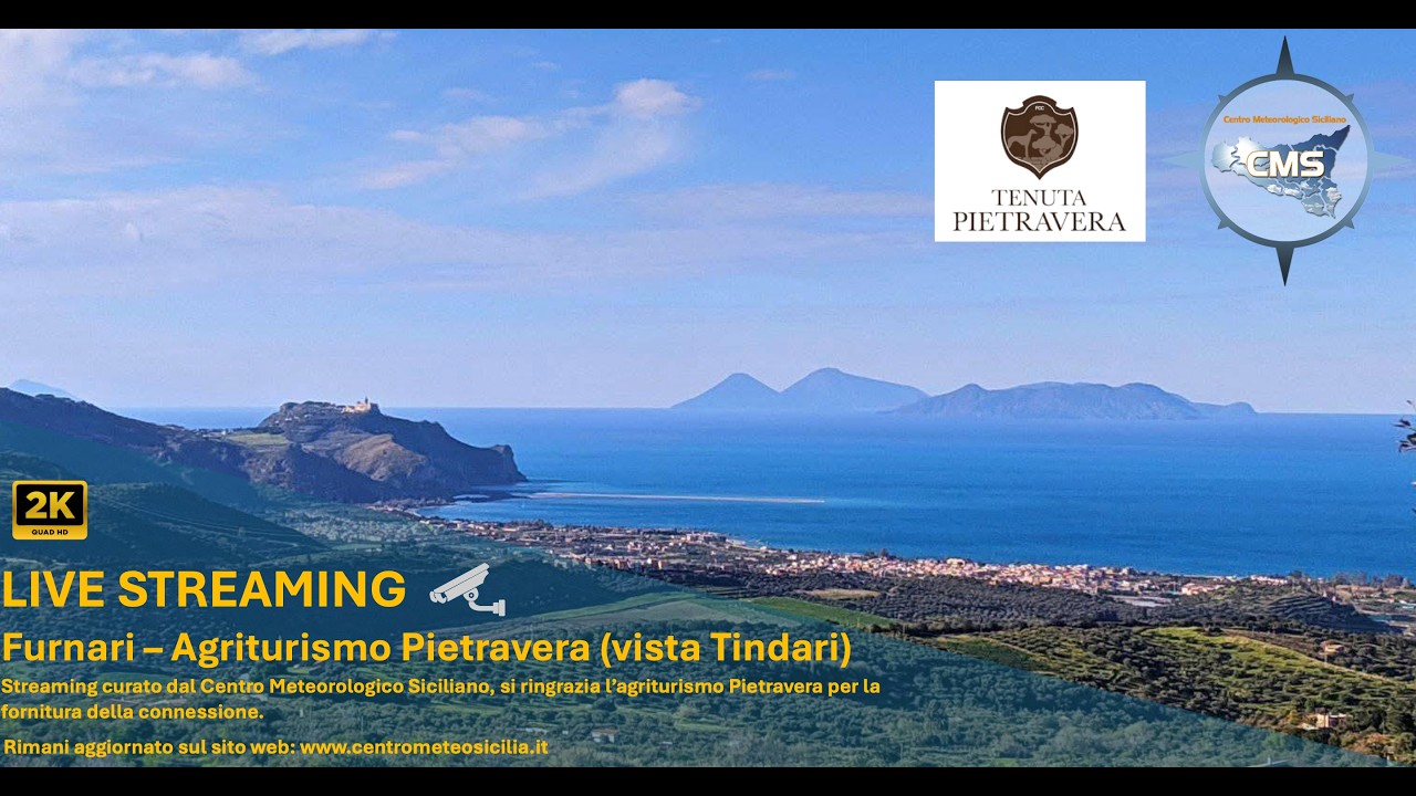 Live webcam view of Furnari Coast View toward Capo Tindari