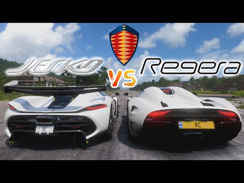 Koenigsegg Jesko V8 2020 vs Koenigsegg Regera V8 2016 [DRAG RACE] [TOP SPEED] [FH5]