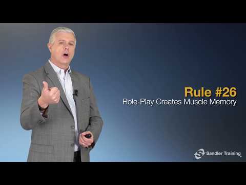 Rule #26: Roleplay Creates Muscle Memory - Sandler Rules for Sales Leaders
