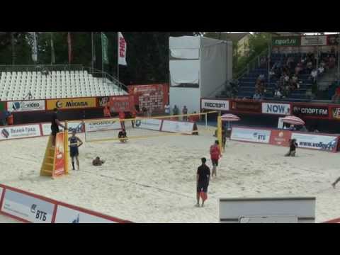 Beach Volleyball Russia championship 2014 Moscow 1st place Dayanov-Likholetov and Barsouk-Bogatov