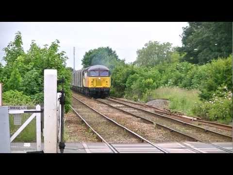 56094 on the Boston Docks steel train at Swineshead & Hubberts Bridge -  26th June 2012