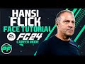 EA FC 24 HANSI FLICK FACE -  Face Creation - CAREER MODE - LOOKALIKE MANAGER BARCELONA