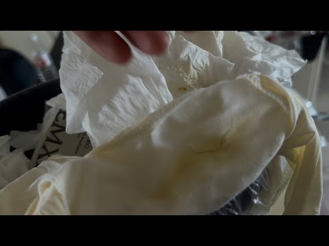 The young woman's pubic hair was still stuck to her underwear.