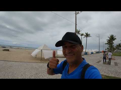 Praias da Praia Grande Praia Mirim e Praia Ocian Praia Grande Litoral de São Paulo Brasil 4k
