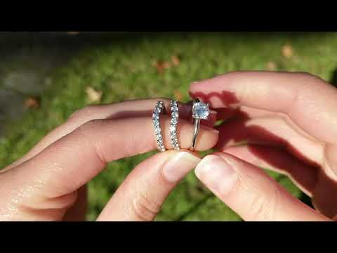 1.01 Ct. Double Shared Prong Curved Ring Guard - TwoBirch - TB-GUARD-0078-WG-L