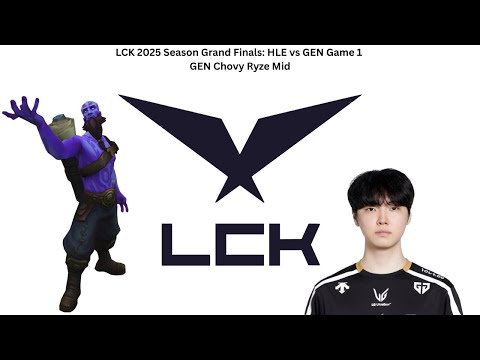 LCK 2025 Season Grand Finals: HLE vs GEN Game 1 (GEN Chovy Ryze Mid POV)
