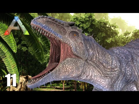 Perigo um GIGANOTOSSAURO PERTO DE MINHA BASE - ARK LOST ISLAND