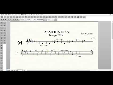 Exercício 91 - Método Prático Almeida Dias para trompa Fa, Fa/Sib, Sib