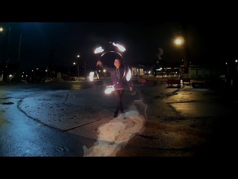 Faya Blazin (fire hoop training)