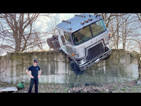 FRANK the Cabover drives off a 10ft wall (Last Frank Video Ever)