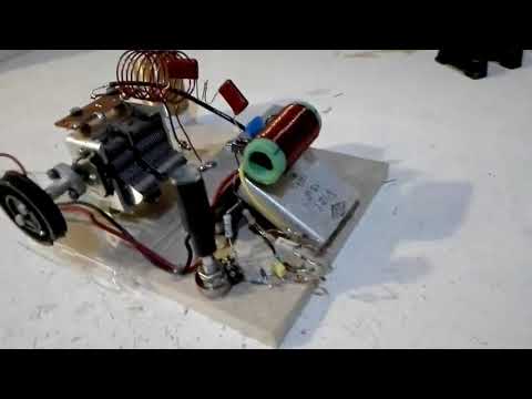 Bobina di tesla ad alta frequenza HFSSTC, effetto candela