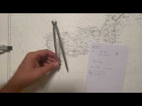 Nuovo esame patente nautica - esercizio 5.1.1-6 n°06 - Correnti - carteggio oltre 12 miglia (2022)