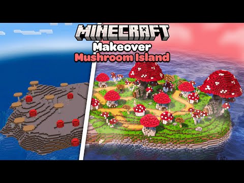 I Transformed a Mushroom Island in Minecraft Makeover