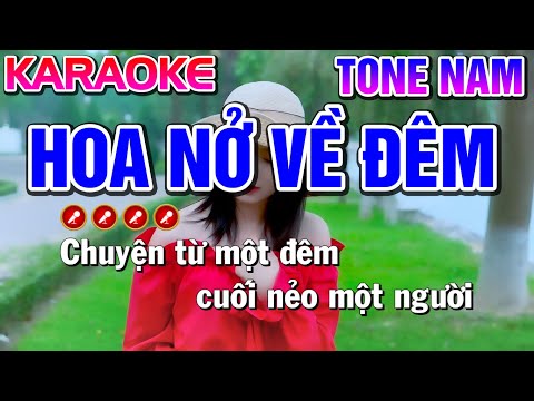 Hoa Nở Về Đêm Karaoke Bolero Nhạc Sống Tone Nam ( BEAT CHUẨN ) - Tình Trần Organ