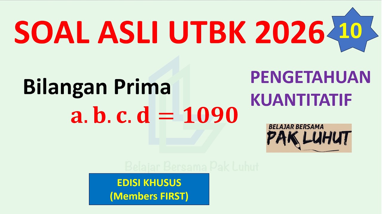 UTBK 2026 (PK10) Hasil perkalian empat bilangan prima berbeda a,b,c, dan d adalah2090. Nilai a+b+c+d
