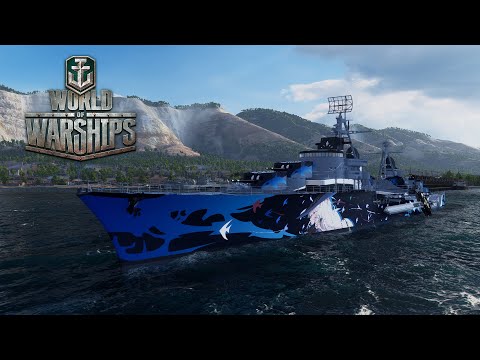 World of Warships | Tier X Tech Destroyer - Kleber w/ flashy anime skin from mod station