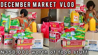 Market Vlog + Price Review  | See what $340 can buy (Food stuff) in Nigeria Market December 2023