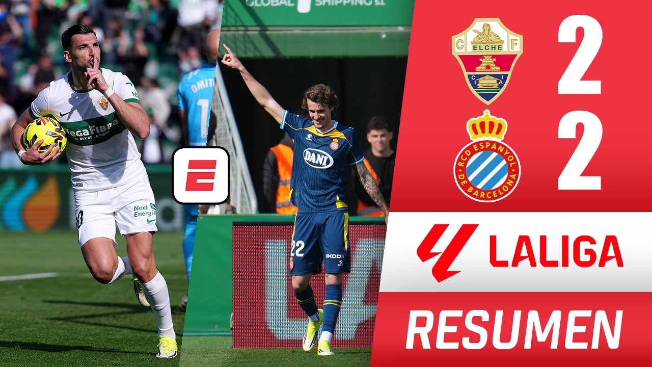 Espanyol dejó escapar puntos valiosos en su lucha por puesto europeo con empate ante Elche | La Liga