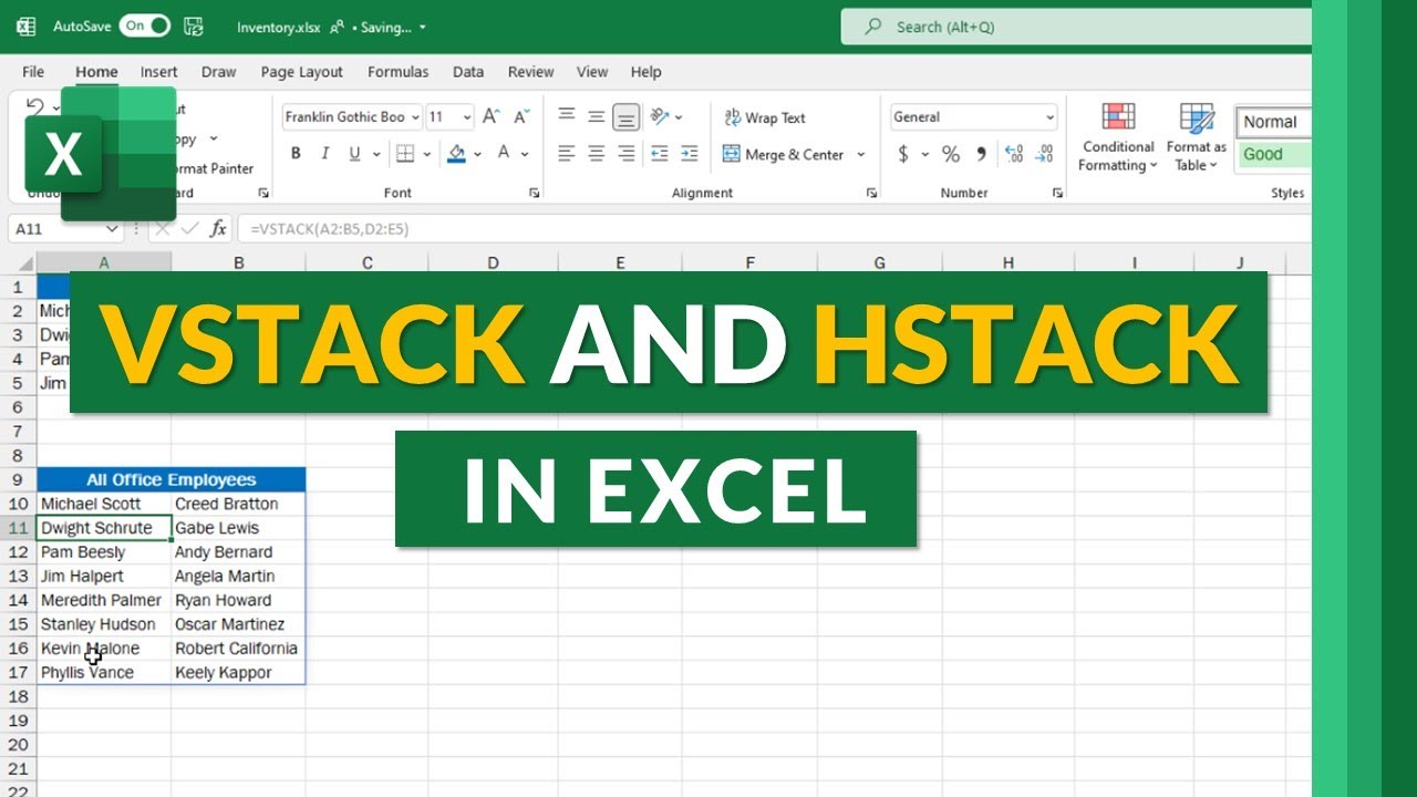Work with VSTACK and HTSACK in Excel by Mike