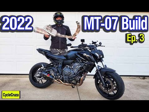 Install Akrapovic Full Exhaust 2022 MT-07 ECU Reflash | Bike BUILD Ep. 3
