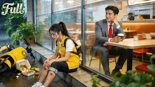 Delivery Food At Midnight, Single Mom Fell&Cry Alone On Street—Unaware CEO Watch From Café Love Her!