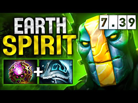 Insane Damage Earth Spirit 7.39 Patch🔥🔥🔥33Kills Comeback | Dota 2