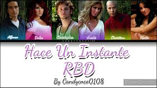 Hace Un Instante RBD - Letra/Tradução
