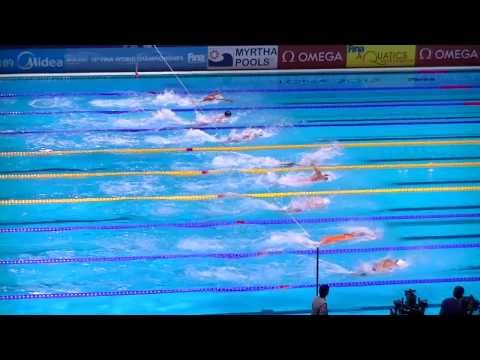 50m Butterfly Women, Final. Swimming World Championships BCN 2013. Jeanette OTTESEN Gold Medal