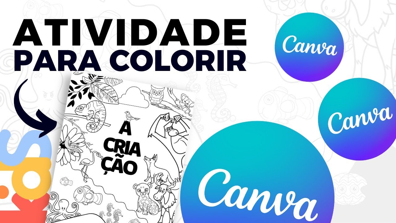 [TUTORIAL] Canva Grátis - Atividade de Colorir - Ministério Infantil