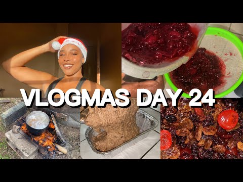 VLOGMAS DAY 24 | Christmas in Grenada | Boiling ham , Fruit Cake , sorrel Juice
