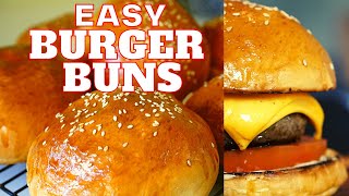 Easy Burger Buns in 45 minutes - Easiest Burgers from scratch