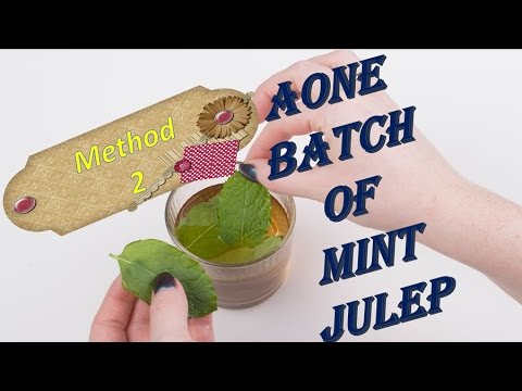 Mint Julep :How to make a batch of mint julep cocktail recipe -method 2