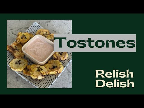 Tostones Recipe | Double Air Fried Plantains | Fried Green Bananas | Patacones Recipe
