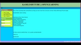 Website Development -Part1- WebSite Development Using DIV Tag and CSS