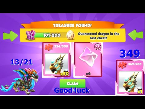 Opened 101 Ancient Dragon Board Chest-Dragon Mania Legends | 349 Owon and 13 Momotu Dragon Piece