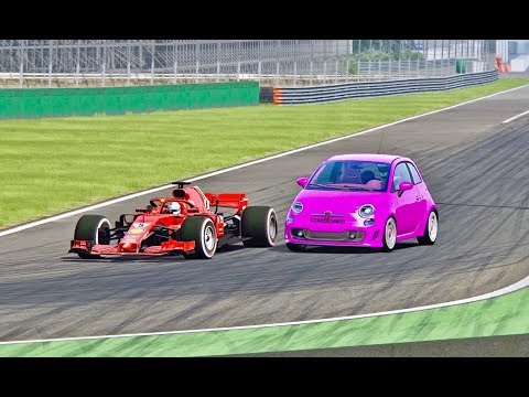 Ferrari F1 2018 vs Barbie Car Monster - Monza
